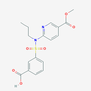 3-{[5-(Methoxycarbonyl)pyridin-2-yl](propyl)sulfamoyl}benzoic acid