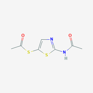 molecular formula C7H8N2O2S2 B8320651 N-[5-(Acetylthio)-2-thiazolyl]acetamide CAS No. 91978-77-7