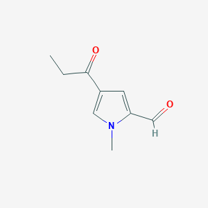 molecular formula C9H11NO2 B8320724 1-methyl-4-propionyl-1H-pyrrole-2-carbaldehyde 