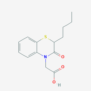 molecular formula C14H17NO3S B8320784 2-(2-Butyl-3-oxo-2H-benzo[b][1,4]thiazin-4(3H)-yl)acetic Acid 