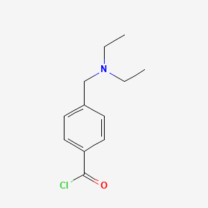 molecular formula C12H16ClNO B8320785 Benzoyl chloride, 4-((diethylamino)methyl)- CAS No. 80335-46-2