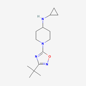 molecular formula C14H24N4O B8320851 [1-(3-Tert-butyl-[1,2,4]oxadiazol-5-yl)-piperidin-4-yl]-cyclopropyl-amine 