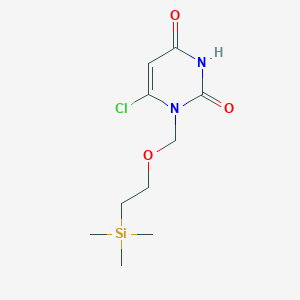 molecular formula C10H17ClN2O3Si B8320915 6-chloro-1-((2-(trimethylsilyl)ethoxy)methyl)pyrimidine-2,4(1H,3H)-dione 