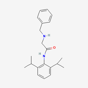 N-[2,6-bis(1-methylethyl)phenyl]-2-[phenylmethyl]amino-acetamide