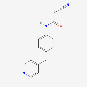 2-cyano-N-[4-(pyridin-4-ylmethyl)phenyl]acetamide