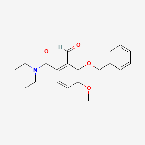 molecular formula C20H23NO4 B8321047 3-benzyloxy-N,N-diethyl-2-formyl-4-methoxy-benzamide 