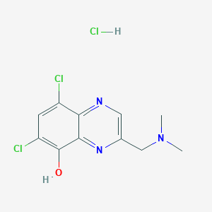 6,8-Dichloro-3-(dimethylaminomethyl)quinoxalin-5-ol hydrochloride