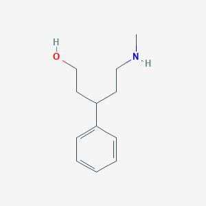 molecular formula C12H19NO B8321069 5-(Methylamino)-3-phenylpentan-1-ol 