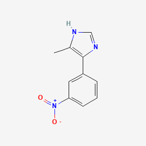 molecular formula C10H9N3O2 B8321085 5-methyl-4-(3-nitrophenyl)-1-H-imidazole 