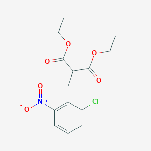 molecular formula C14H16ClNO6 B8321134 Diethyl 2-(2-chloro-6-nitrobenzyl)-malonate 