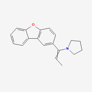 molecular formula C19H19NO B8321144 1-[1-(Dibenzo[b,d]furan-2-yl)prop-1-en-1-yl]pyrrolidine CAS No. 67174-32-7