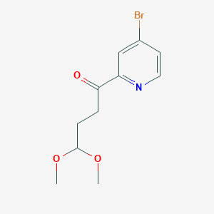 molecular formula C11H14BrNO3 B8321145 1-(4-Bromo-pyridin-2-yl)-4,4-dimethoxy-butan-1-one 