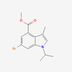 molecular formula C14H16BrNO2 B8321157 methyl 6-bromo-1-isopropyl-3-methyl-1H-indole-4-carboxylate 