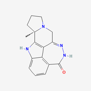 molecular formula C16H16N4O B8321167 (R)-10A-Methyl-5,8,9,10,10a,11-hexahydro-5,6,7a,11-tetraazacyclohepta[def]cyclopenta[a]fluoren-4(7H)-one 