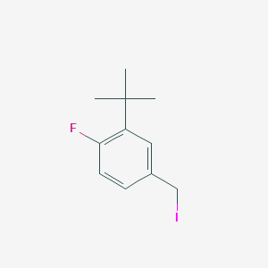 molecular formula C11H14FI B8321198 3-Tert-butyl-4-fluorobenzyl iodide 