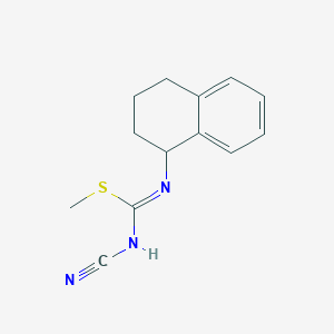 molecular formula C13H15N3S B8321205 N'-cyano-N-(1,2,3,4-tetrahydro-1-napthyl)-S-methylisothiourea 