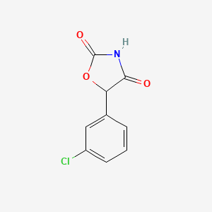 molecular formula C9H6ClNO3 B8321225 5-(3-Chlorophenyl)oxazolidine-2,4-dione 