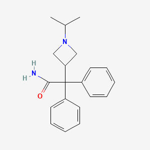molecular formula C20H24N2O B8321263 2-(1-Isopropyl-3-azetidinyl)-2,2-diphenylacetamide 