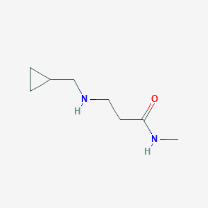 molecular formula C8H16N2O B8321264 3-(cyclopropylmethylamino)-N-methyl-propanamide 