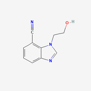 molecular formula C10H9N3O B8321266 1-(2-Hydroxyethyl)-1H-benzimidazole-7-carbonitrile 