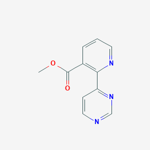 molecular formula C11H9N3O2 B8321272 Methyl 2-(pyrimidin-4-yl)nicotinate 