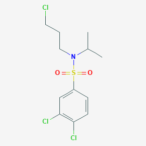 molecular formula C12H16Cl3NO2S B8321275 N-(3-Chloropropyl)-N-isopropyl-3,4-dichlorobenzenesulfonamide 