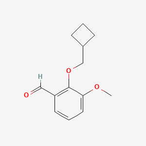 molecular formula C13H16O3 B8321298 2-Cyclobutylmethoxy-3-methoxybenzaldehyde 