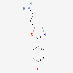 molecular formula C11H11FN2O B8321300 2-(2-(4-Fluorophenyl)oxazol-5-yl)ethanamine 