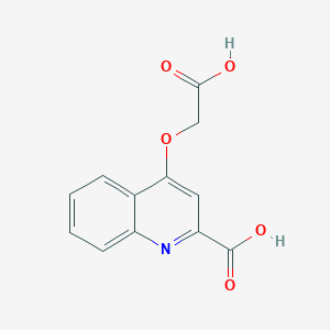 molecular formula C12H9NO5 B8321347 4-Carboxymethyloxy-2-quinolinecarboxylic acid 