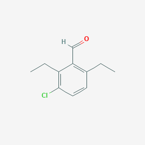 molecular formula C11H13ClO B8321361 3-Chloro-2,6-diethyl-benzaldehyde 
