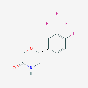 (R)-6-(4-fluoro-3-trifluoromethylphenyl)-morpholin-3-one