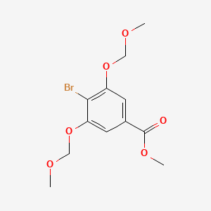 molecular formula C12H15BrO6 B8321378 4-Bromo-3,5-bis-methoxymethoxy-benzoic acid methyl ester 