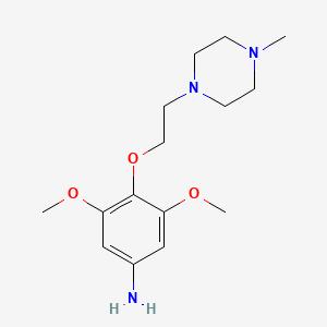 molecular formula C15H25N3O3 B8321384 3,5-Dimethoxy-4-[2-(4-methylpiperazin-1-yl)-ethoxy]phenylamine 