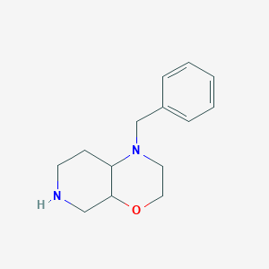 molecular formula C14H20N2O B8321402 1-benzyloctahydro-1H-pyrido[3,4-b][1,4]oxazine 