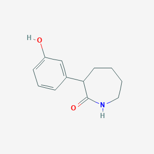 molecular formula C12H15NO2 B8321475 3-(3-hydroxyphenyl)hexahydro-2H-azepin-2-one 