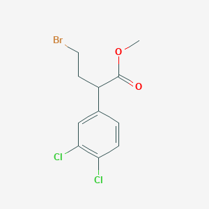 molecular formula C11H11BrCl2O2 B8321610 4-Bromo-2-(3,4-dichloro-phenyl)-butyric acid methyl ester 