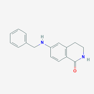 molecular formula C16H16N2O B8321653 6-benzylamino-3,4-dihydro-2H-isoquinolin-1-one 