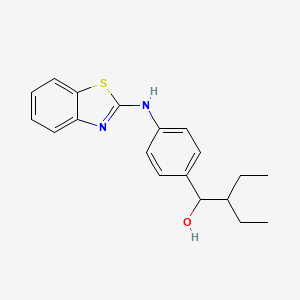 molecular formula C19H22N2OS B8321685 1-(4-(Benzo[d]thiazol-2-ylamino)phenyl)-2-ethylbutan-1-ol 