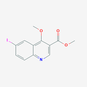 molecular formula C12H10INO3 B8321691 6-Iodo-4-methoxy-quinoline-3-carboxylic acid methyl ester 