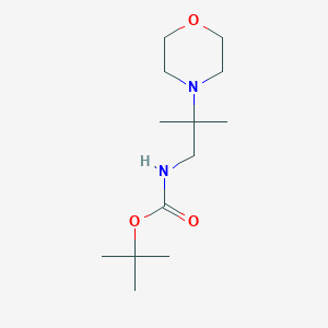 molecular formula C13H26N2O3 B8321734 tert-Butyl 2-methyl-2-morpholinopropylcarbamate 