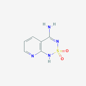 molecular formula C6H6N4O2S B8321772 1H-pyrido[2,3-c][1,2,6]thiadiazin-4-amine-2,2-dioxide 