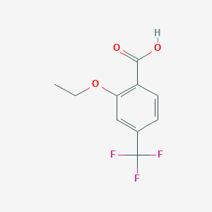 molecular formula C10H9F3O3 B8321786 2-Ethoxy-4-(trifluoromethyl)benzoic acid 