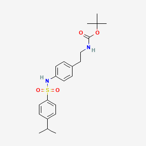 molecular formula C22H30N2O4S B8321792 {2-[4-(4-Isopropyl-benzenesulfonylamino)-phenyl]-ethyl}-carbamic acid tert-butyl ester 