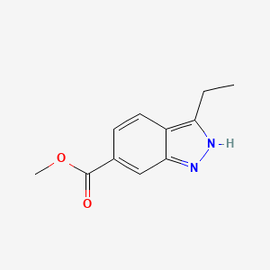 molecular formula C11H12N2O2 B8321811 3-Ethyl-6-(methoxycarbonyl)-1H-indazole 