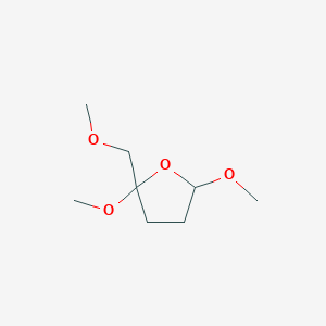 molecular formula C8H16O4 B8321816 2,5-Dimethoxy-2-methoxymethyl-tetrahydro-furan 