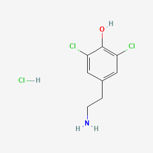 molecular formula C8H10Cl3NO B8321823 2-(3,5-Dichloro-4-hydroxyphenyl)ethylamine hydrochloride 