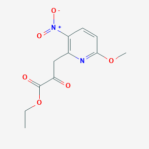 molecular formula C11H12N2O6 B8321881 Ethyl 3-(6-methoxy-3-nitropyridin-2-yl)-2-oxopropanoate 