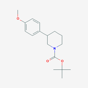 molecular formula C17H25NO3 B8321901 1-(tert-Butoxycarbonyl)-3-(4-methoxyphenyl)piperidine 