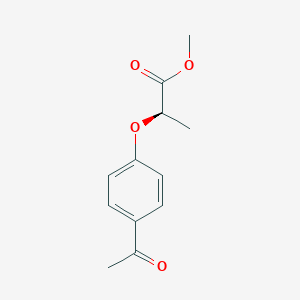 molecular formula C12H14O4 B8321918 Methyl (R)-2-(4-acetylphenoxy)propionate 