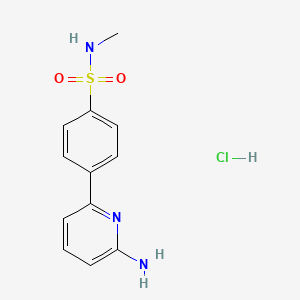 molecular formula C12H14ClN3O2S B8321931 4-(6-aminopyridin-2-yl)-N-methylbenzenesulfonamide hydrochloride 